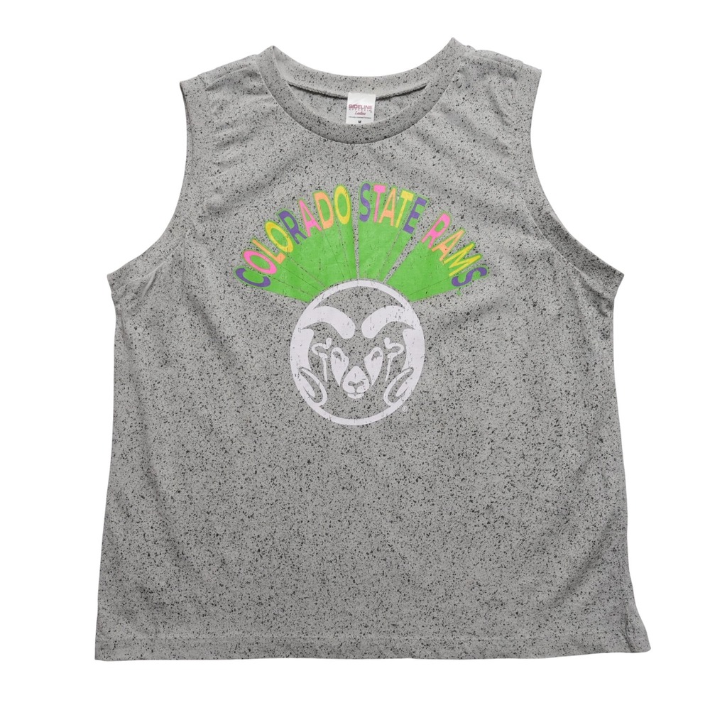 Colorado State‎ Rams Womens Medium Gray Sleeveless NCAA Game Day Shirt